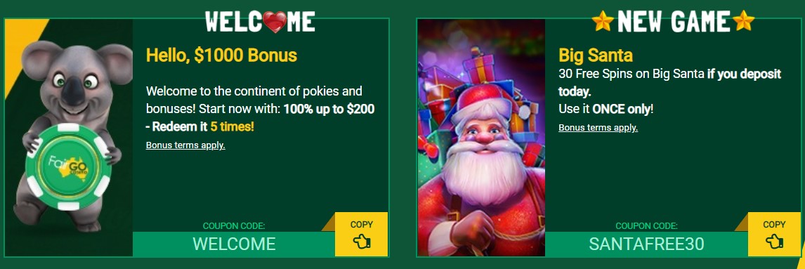 Fair Go Casino Bonus