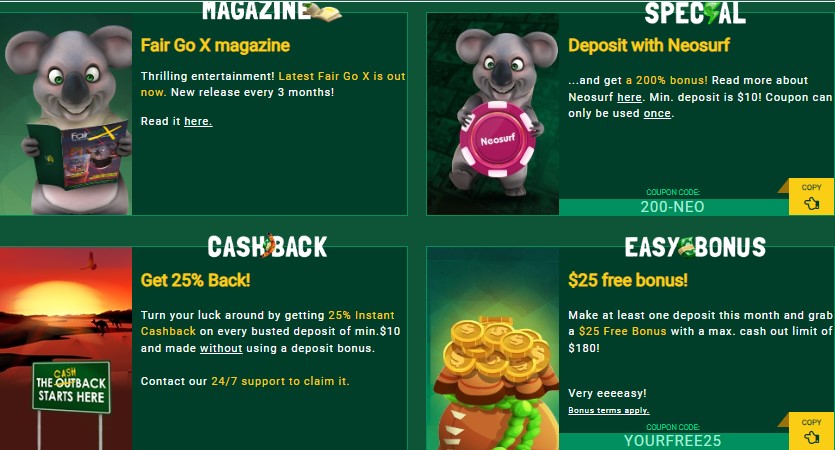 Fair Go Casino Promo